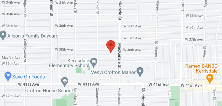 map of 2938 W 38TH AVENUE